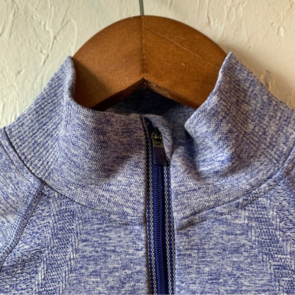 Athleta Fast Track Quarter Zip Spacedye Purple Athletic Jacket Size S - Picture 4 of 8